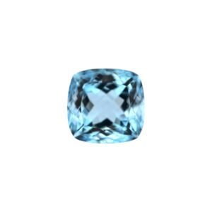 Aquamarine - Cushion 3.46 cts - 9 x 8.5 mm (Dark Blue)