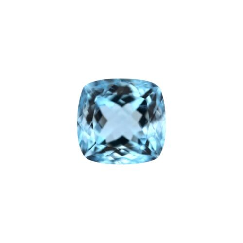 Aquamarine - Cushion 3.46 cts - 9 x 8.5 mm (Dark Blue)
