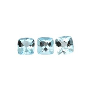 Aquamarine – Cushion – 5 mm (Mid Blue)