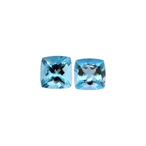 Aquamarine - Cushion (Pair) - 6.5 mm - 2.41 ct