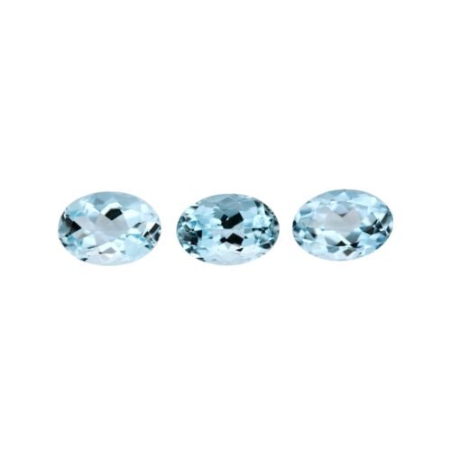 Aquamarine - Oval - 7 x 5 mm (Mid Blue)