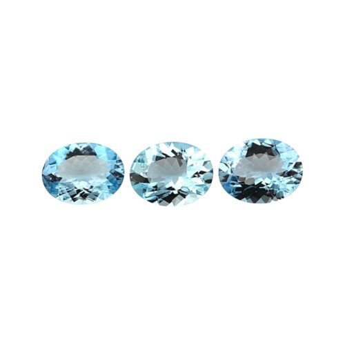 Aquamarine - Oval - 9 x 7 mm (Dark Blue)