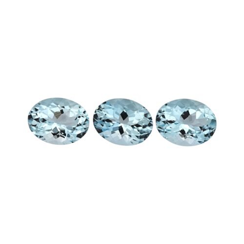 Aquamarine - Oval - 9 x 7 mm (Mid Blue)