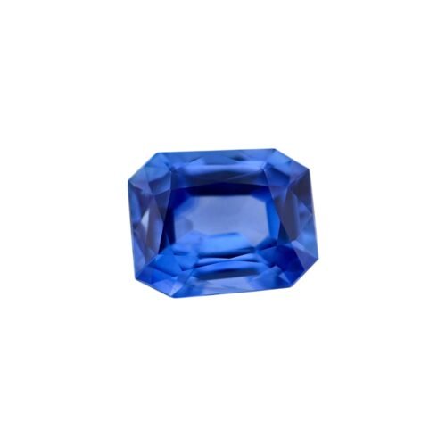 Blue Sapphire - Emerald Cut - 6.4 x 5 mm - 0.95 ct