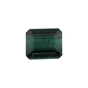 Bluish Green Tourmaline – Emerald Cut 3.73 cts – 9.7 x 8.15 mm