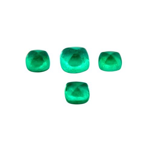 Colombian Emerald - Sugarloaf - 3.10 ct - Four Piece Set