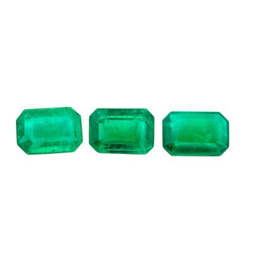 Emerald - Emerald Cut - 7 x 5 mm (Dark Green)