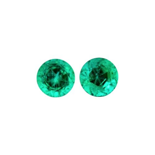 Emerald - Round (Pair) 1.13 cts - 5.25 mm