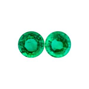 Emerald - Round (Pair) 5.39 cts - 8.76 mm