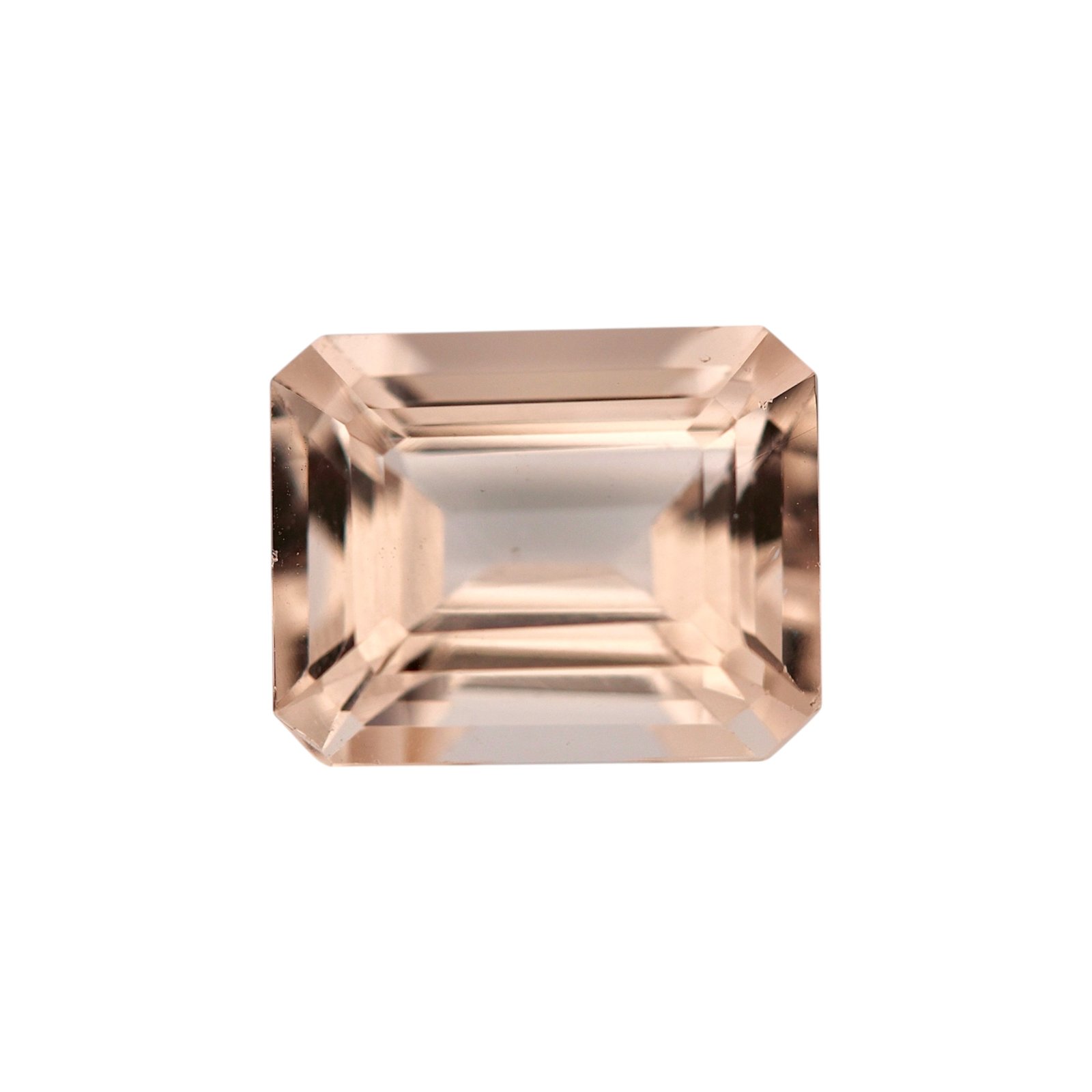 Peach Morganite - Emerald Cut - 11 x 8.85 mm - 4.39 ct