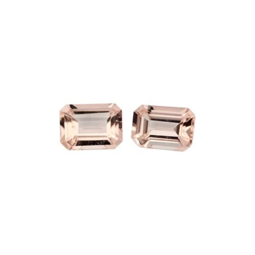 Peach Morganite - Emerald Cut - 7 x 5 mm