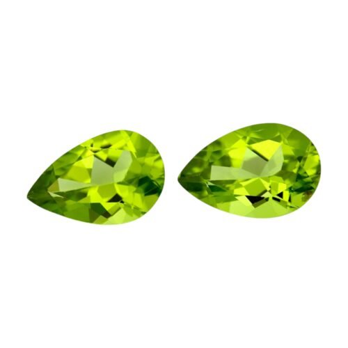 Peridot - Pear Shape (Pair) 5.62 cts - 12 x 8 mm