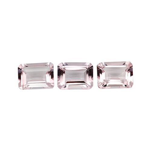 Pink Morganite - Emerald Cut - 9 x 7 mm