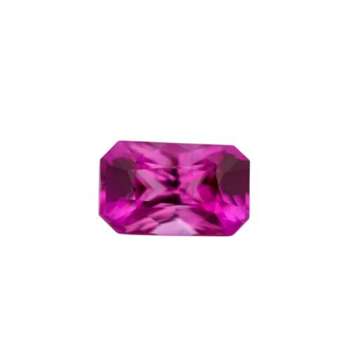 Pink Sapphire - Radiant Cut 1.17 cts - 7.2 x 4.45 mm (Dark Pink)