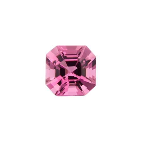 Pink tourmaline - Square Emerald Cut 11.13 cts - 13.50 mm