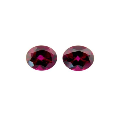 Rhodolite - Oval (Pair) 6.76 cts - 10 x 8 mm