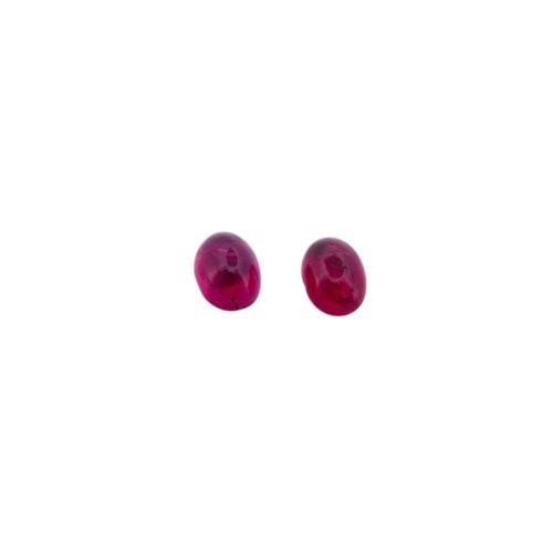 Rubelite Tourmaline - Cabochan - Oval (Pair) 1.43 cts - 6 x 4.5 mm