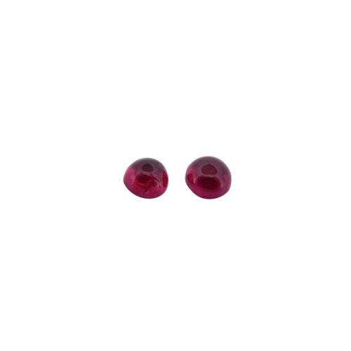 Rubelite Tourmaline - Cabochan - Round (Pair) 1.03 cts - 4.5 mm