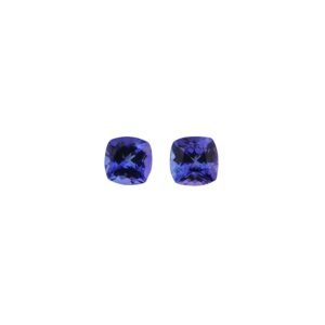 Tanzanite – Cushion (Pair) 2.22 cts – 6 mm