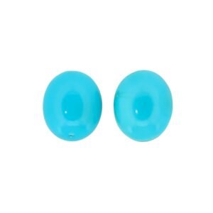 Turquoise – Cabochan – Oval (Pair) 6.81 cts – 12 x 10 mm