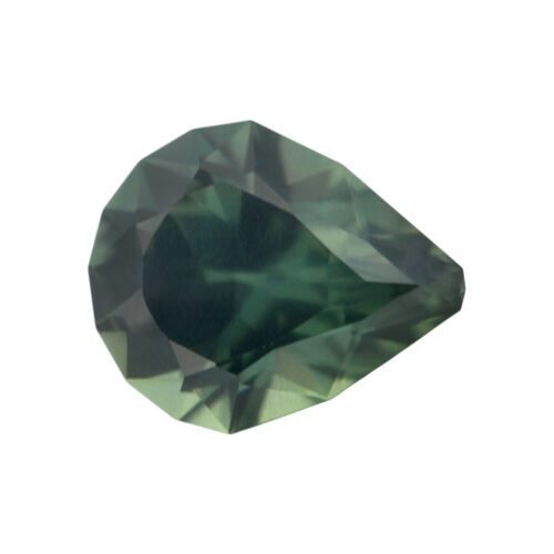 Australian Green Sapphire - Geometrical Pear Shape - 9.8 x 8.1 mm - 2.73 ct