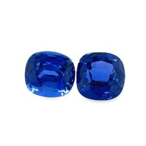 Blue Sapphire – Cushion (Pair) – 5.4 x 5.1 mm – 1.79 ct