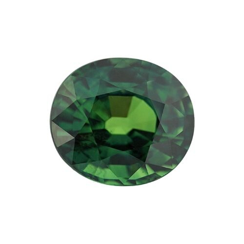 Green Sapphire - Oval - 11.72 x 10.36 mm - 7.53 ct