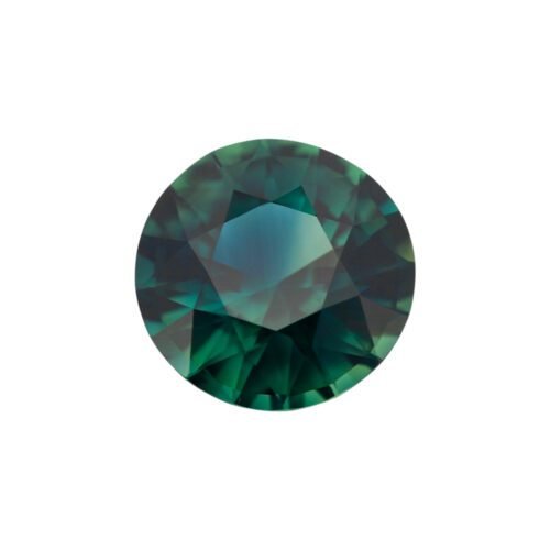 Green Sapphire - Round Diamond Cut - 9 mm - 2.98 ct