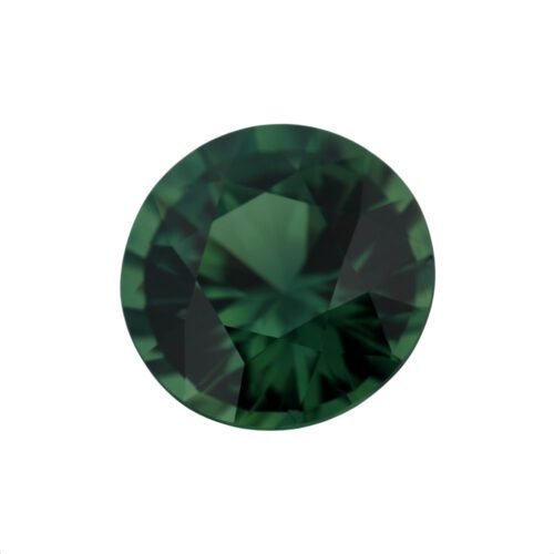 Green Sapphire - Round Diamond Cut - 8.8 mm - 3.02 ct