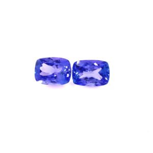 Tanzanite – Cushion (Pair) – 10.1 x 7.6 mm – 6.10 ct