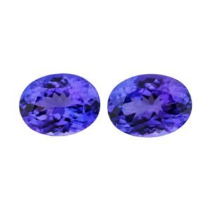 Tanzanite – Oval (Pair) – 12 x 9 mm – 9.63 ct