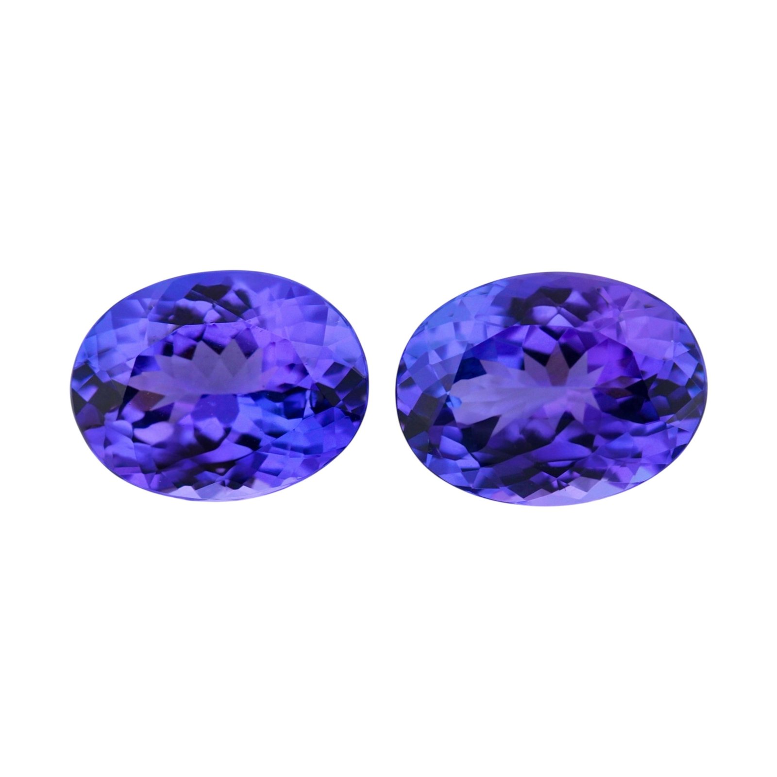 Tanzanite - Oval (Pair) - 12 x 9 mm - 9.63 ct