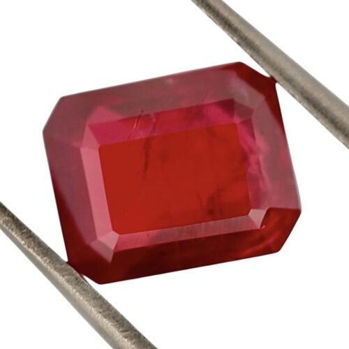 Ruby Unheated Pigeon Blood Red - Emerald Cut - 7.05 x 5.72 mm - 1.54 ct
