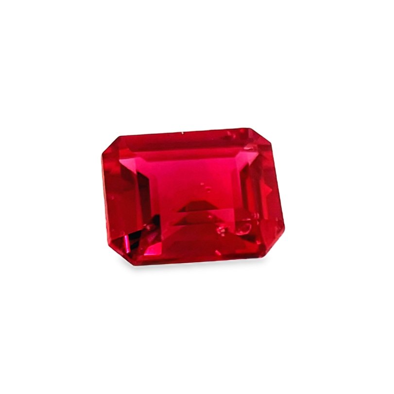 Ruby - Emerald Cut - 6 x 4.8 mm - 0.79 ct (NH)