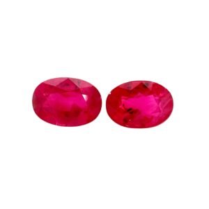 Burmese Ruby Pigeon Blood Red – Oval (Pair) 7 x 5 mm – 2.53 ct