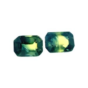 Parti Sapphire – Emerald Cut (Pair) – 7 x 5 mm – 2.45 ct
