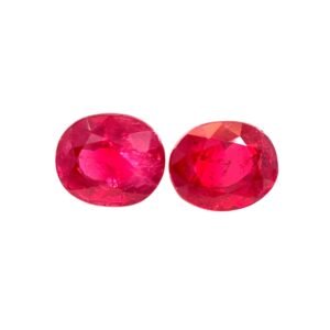 Ruby – Oval (Pair) – 5.8 x 4.9 mm – 1.86 ct