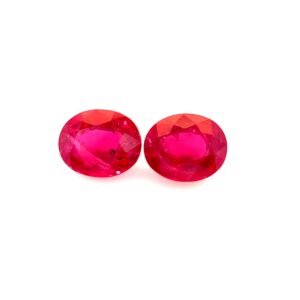 Ruby – Oval (Pair) – 5.9 x 4.9 mm – 1.32 ct