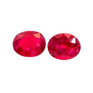 Ruby – Oval (Pair) – 6 x 5 mm – 1.56 ct